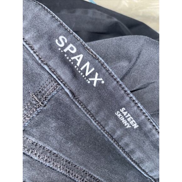 Spanx Cotton Blend Sateen Skinny Jeans Size 31 - Picture 6 of 8